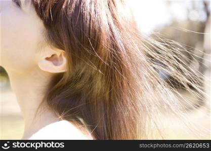 Profile of Japanese young woman