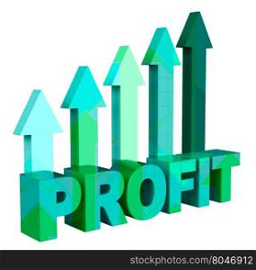 Profit Arrows Meaning Pointing Lucrative And Earning 3d Rendering