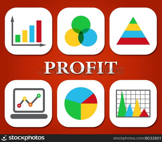 Profit Charts Indicating Business Graph And Lucrative