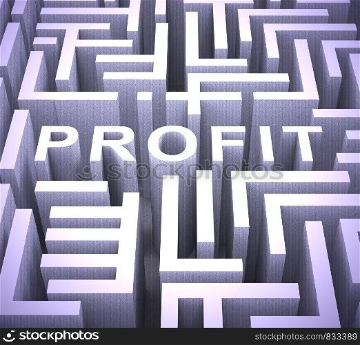 Profit concept icon means returning cash on investment or making money. Commercial ROI and high Returns - 3d illustration