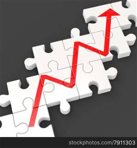 . Profit Line Puzzle Showing Increased Financial Target