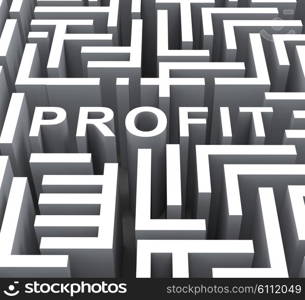 Profit Word Shows Financial Revenue Profits Or Earnings