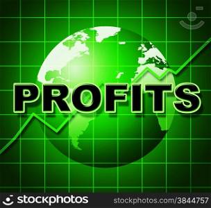 Profits Graph Meaning Infograph Statistics And Trend