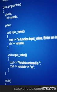 Programming code abstract screen of software developer. Programming code
