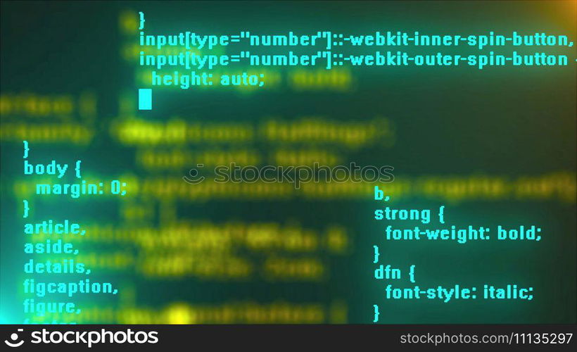Programming code. Computer generated 3d render. 3d render programming code