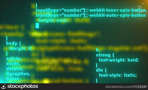 Programming code. Computer generated 3d render. 3d render programming code