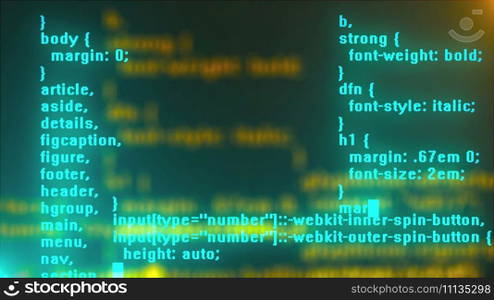 Programming code. Computer generated 3d render. 3d render programming code