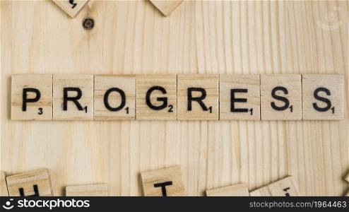 progress word wooden tiles. High resolution photo. progress word wooden tiles. High quality photo