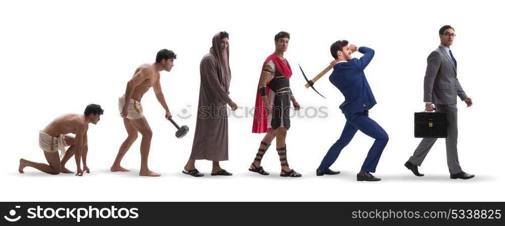 Progression of man mankind from ancient to modern