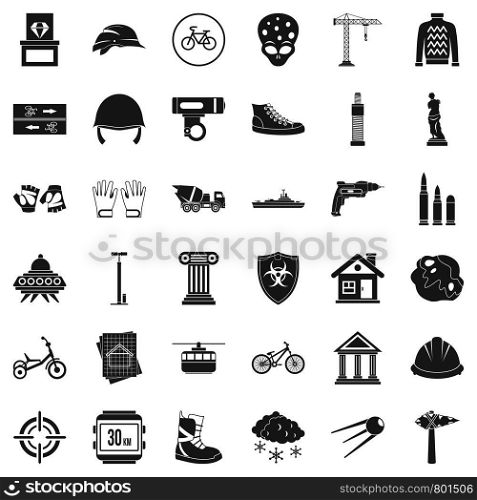 Project icons set. Simple style of 36 project vector icons for web isolated on white background. Project icons set, simple style