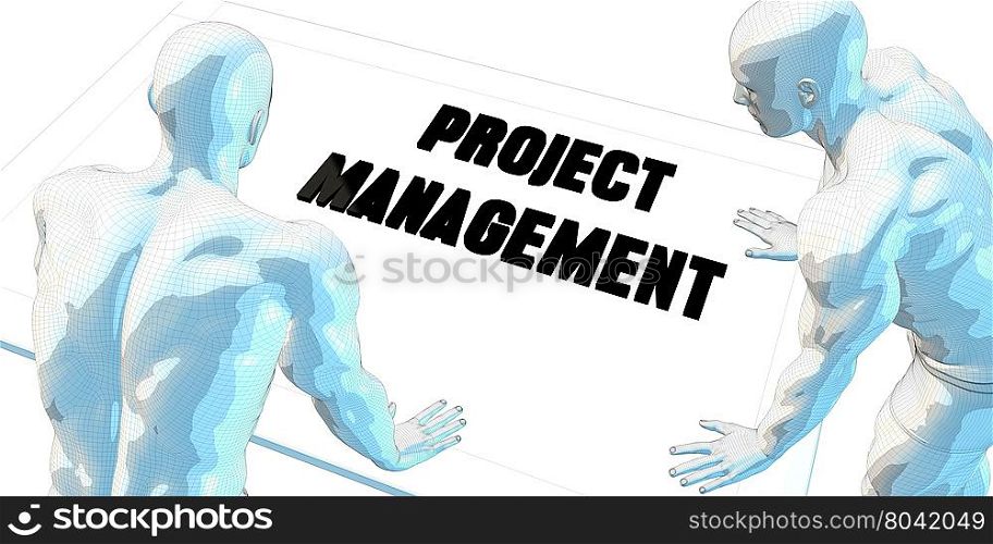 Project Management Discussion and Business Meeting Concept Art. Project Management