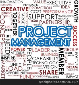Project management word cloud image with hi-res rendered artwork that could be used for any graphic design.. Brand loyalty word cloud