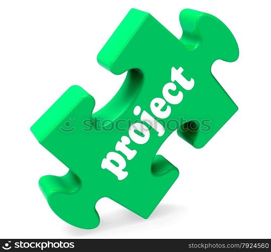 . Project Puzzle Showing Planning Plan Or Task