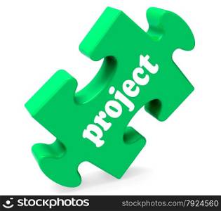 . Project Puzzle Showing Planning Plan Or Task