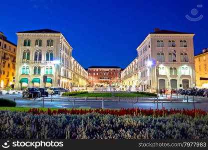 Prokurative square in Split evening view, Dalmatia, Croatia