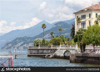 Promenade in Menaggio on Como lake, Italy