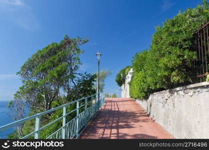 promenade in Nervi, small town near Genova, Italy