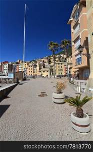 promenade in Sori, amazing village in Liguria, Italy