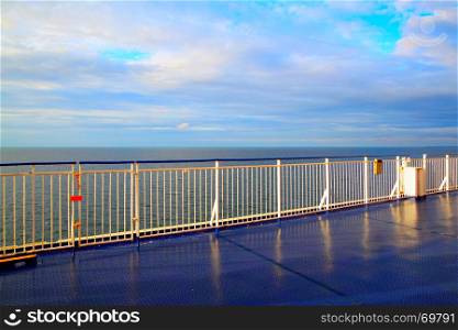 Promenade open deck on a cruise ship