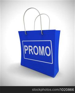 Promo promotion concept icon means best deals or price reductions. Low priced goods and e-commerce bargains - 3d illustration