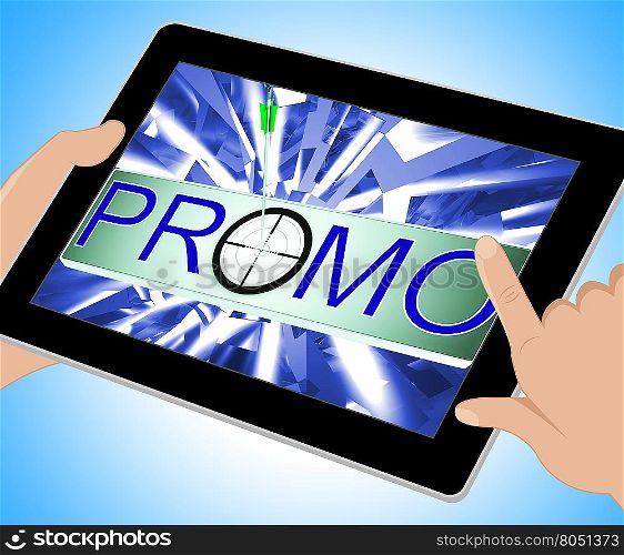 Promo Shows Promotion Discount Sale At Bargain Price Tablet