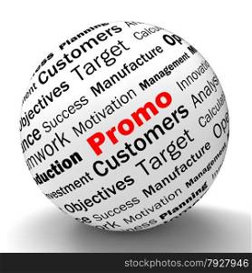 Promo Sphere Definition Showing Reduced Prices Promotions And Special Discounts
