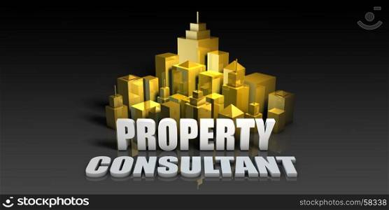 Property Consultant Industry Business Concept with Buildings Background. Property Consultant