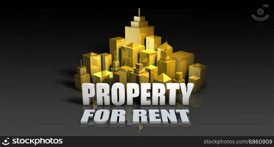Property For Rental Industry Business Concept with Buildings Background. Property For Rental