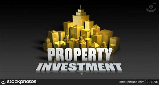 Property Investment Industry Business Concept with Buildings Background. Property Investment
