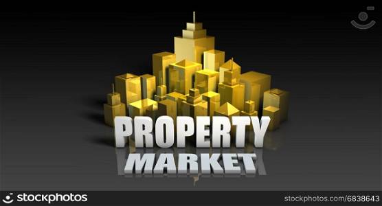 Property Market Industry Business Concept with Buildings Background. Property Market