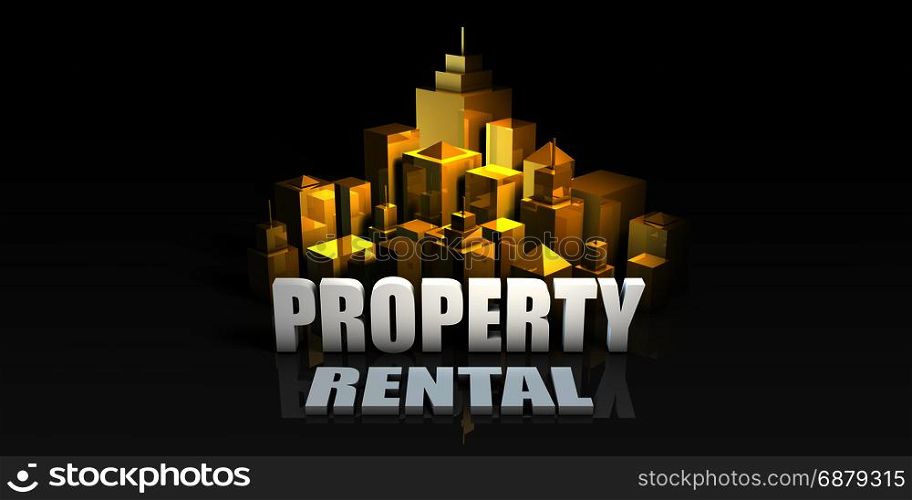 Property Rental Industry Business Concept with Buildings Background. Property Rental