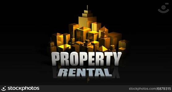 Property Rental Industry Business Concept with Buildings Background. Property Rental