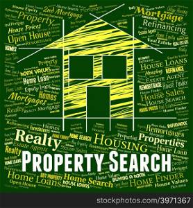 Property Search Representing Real Estate And Information