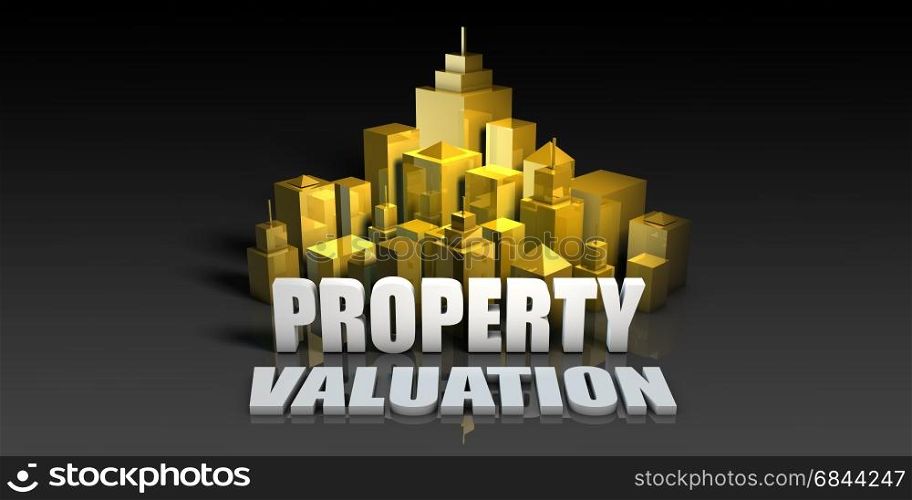Property Valuation Industry Business Concept with Buildings Background. Property Valuation. Property Valuation