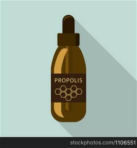Propolis dropper icon. Flat illustration of propolis dropper vector icon for web design. Propolis dropper icon, flat style