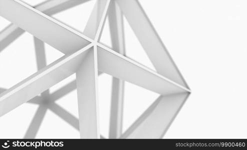 Proportional polyhedron from lattice structure, 3d rendering geometric shape. Computer generated the atom. Technologal background. Proportional lattice polyhedron, 3d rendering geometric shape. Computer generated the atom. Technologal background