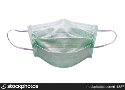 Protective face mask on white background
