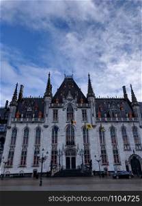 Provincial court facade, Burges city, Belgium