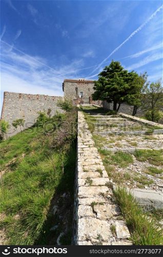 Pruin Castle is a fortress built over Genova, Liguria, Italy