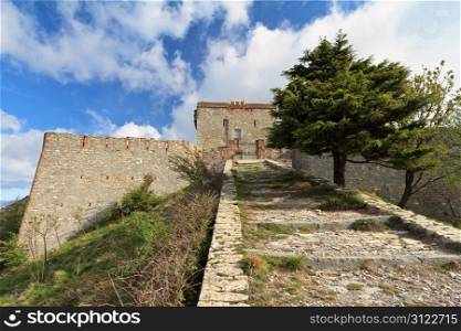 Pruin Castle is a medieval fortress built over Genova, Liguria, Italy