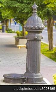 public drinking water tap on street