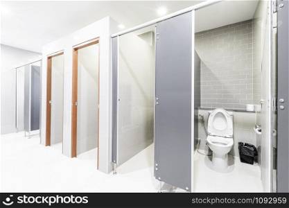 public Interior of bathroom with Modern bathroom lined up Modern design.