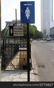 Public toilet on the street of Coliombo, Sri Lanka