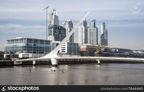 Puente de la Mujer (Woman Bridge), Puerto Madero, Buenos Aires, Argentina.