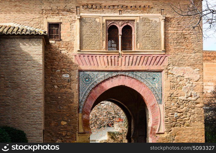 Puerta del Vino at Alhambra. Puerta del Vino view at Alhambra, Granada, Spain