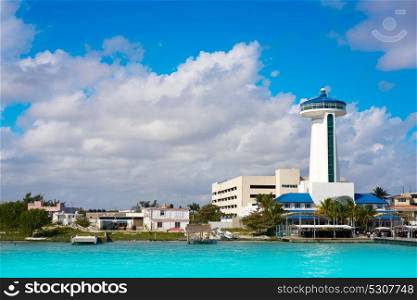 Puerto Juarez in Cancun at Riviera Maya of Mexico port control tower