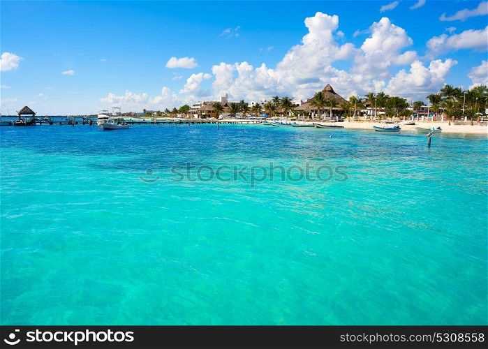 Puerto Morelos beach in Mayan Riviera Maya of Mexico
