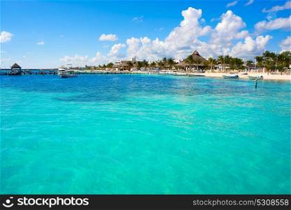 Puerto Morelos beach in Mayan Riviera Maya of Mexico