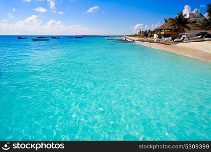 Puerto Morelos beach in Mayan Riviera Maya of Mexico