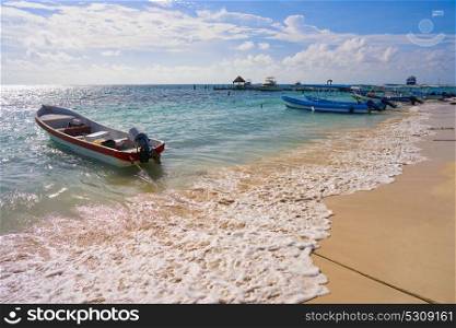 Puerto Morelos beach in Riviera Maya at Mayan Mexico